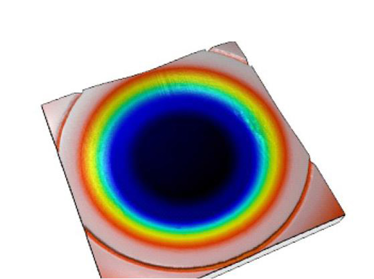 Indentation depth detection of dry cell shell